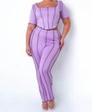 Lavender REBECCA Pants Set (Plus)