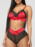 Red & Black Lingerie 2pc Set