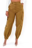 Mustard Brown SIDELINE Cargo Joggers