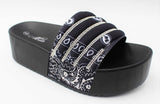 Black Bandanna Slides